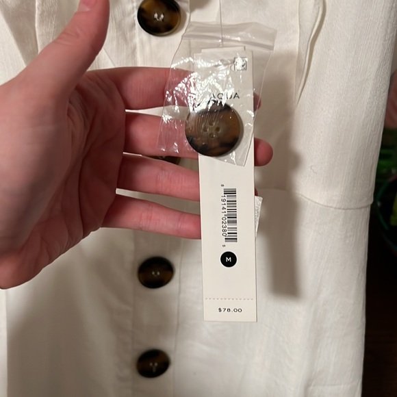 Cream Button Dress - Picture 3 of 3